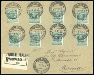 STAMPALIA 1913 - 5 cent. soprastampato (2), ... 