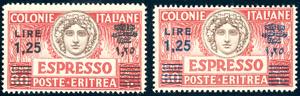 ESPRESSI 1935/37 - 1,25 lire su 60 cent., ... 