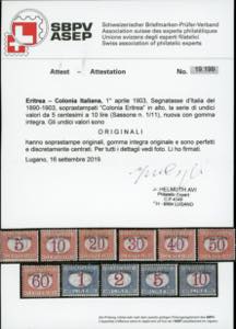 SEGNATASSE 1903 - Soprastampati in ... 