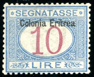 SEGNATASSE 1903 - 10 lire, soprastampa in ... 
