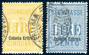 SEGNATASSE 1903 - 50 lire e 100 lire ... 