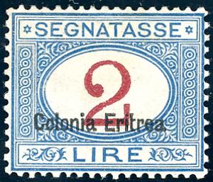SEGNATASSE 1920 - 2 lire, soprastampa in ... 