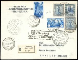 POSTA AEREA 1939 - 25 cent., due esemplari, ... 
