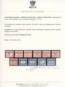 SEGNATASSE 1909 - Soprastampati ... 