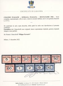 SEGNATASSE 1926 - Cifre in nero, ... 