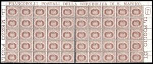 1892 - 40 cent. bruno Stemma (17), blocco di ... 