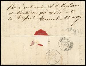 NAPOLI-TUNISIA 1851 - Lettera ... 