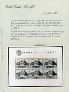 1951 - 500 lire Veduta, foglietto ... 