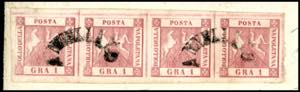 1860 - 1 grano rosa carminio, II ... 