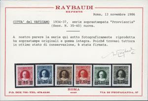1934 - Provvisoria, serie completa ... 