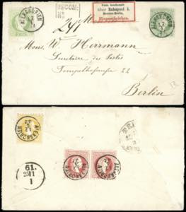 AUSTRIA LEVANTE 1882 - 3 soldi busta ... 