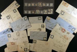 SARDEGNA 1855/1863 - Lotto di 15 lettere e ... 