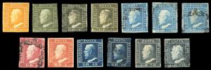 SICILIA 1859 - Tredici francobolli, per lo ... 