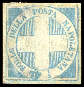 1860 - 1/2 tornese azzurro Crocetta (16), ... 