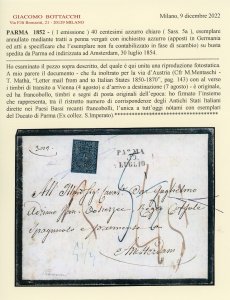 PARMA-OLANDA 1854 - 40 cent. ... 