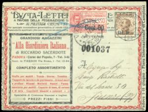 REGNO DITALIA B.L.P. 1921/1923 - ... 