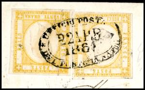 1861 - 20 grana giallo, 10 grana ... 