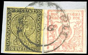 1859? - 5 cent. giallo arancio in ... 