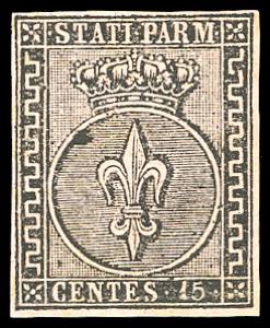 1852 - 15 cent. rosa (3), interessante ... 