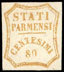 1859 - 80 cent. bistro oliva (18), nuovo ... 