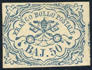 1852 - 50 baj azzurro (10), parte del ... 