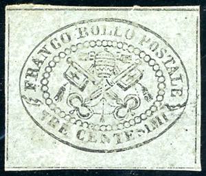 1867 - 3 cent. grigio (15), gomma originale ... 