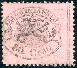 1868 - 80 cent. rosa chiaro, II emissione ... 