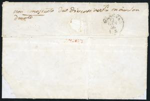 1856 - 5 baj rosa, falso per posta ... 
