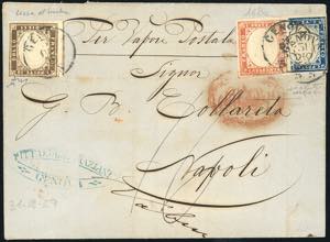 1859 - 10 cent. terra dombra, 20 cent. ... 