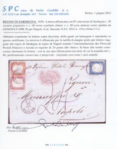 1858 - 80 cent. ocra arancio ... 