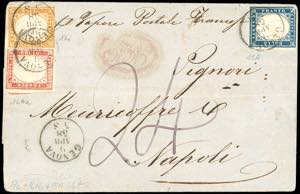 1858 - 80 cent. ocra arancio scuro, 20 ... 