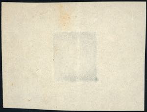 1853 - 20 cent., prova di rilievografia su ... 