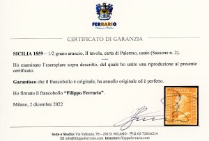 1859 - 1/2 grano arancio, II ... 