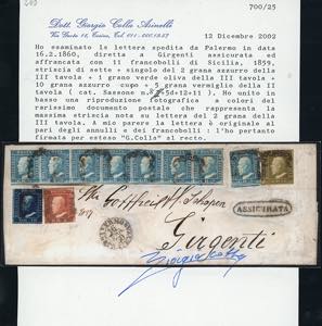 1860 - 2 grana azzurro, III ... 