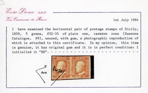 1859 - 5 grana rosa carminio, I ... 