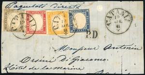 SICILIA/SARDEGNA-FRANCIA 1861 - 10 cent. ... 