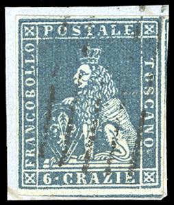1851 - 6 crazie ardesia su grigio (7), ... 