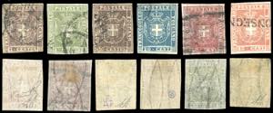 1860 - Serietta di sei valori (17/22), ... 