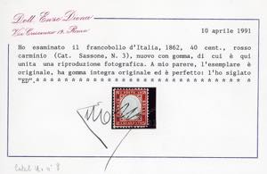 1862/1863 - 20, 40 e 80 cent. ... 