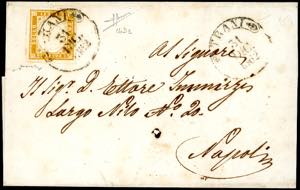 1862 - 10 cent. arancio ocra IV emissione di ... 
