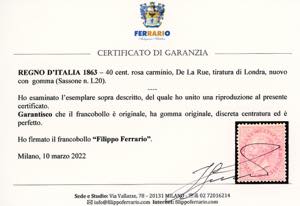 1863 - 40 cent. De La Rue, ... 