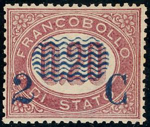 1878 - 2 cent. su 0,20 lire Servizio ... 
