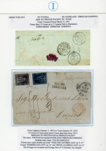 TOSCANA-TUNISIA 1853 - 6 crazie ... 