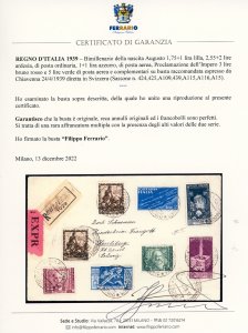 1939 - 1,75 + 1 lira, 2,55 + 2 ... 