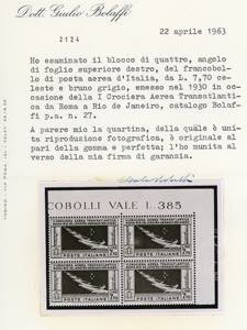 1930 - 7,70 lire Crociera Balbo ... 