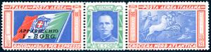 1933 - 5,25 + 19,75 lire Trittico I-BORG, ... 