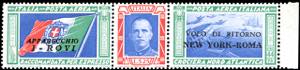 1933 - 5,25 + 44,75 lire trittico I-ROVI, ... 