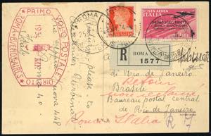 1934 - 5 lire volo Roma-Buenos Aires e 1,75 ... 