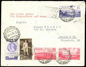 1937 - 1 + 1 lira di posta aerea, 20 cent., ... 