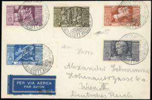 1938 - Aerogramma, da Trieste 4/10/1938 a ... 